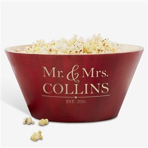 The Wedding Couple Personalized Red Bamboo Bowl- Large - 20149-L