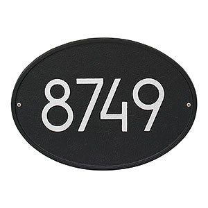 Hawthorne Personalized Modern Address Aluminum Plaque- Black Silver - 20259D-BS
