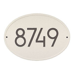 Hawthorne Personalized Modern Address Aluminum Plaque- Coastal Clay - 20259D-L1