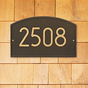 Legacy Personalized Modern Address Aluminum Plaque- Aged Bronze - 20260D