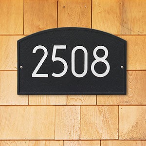 Legacy Personalized Modern Address Aluminum Plaque- Black Silver - 20260D-BS