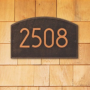 Legacy Personalized Modern Address Aluminum Plaque- Oil Rubbed Bronze - 20260D-OB
