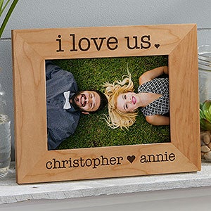 I Love Us Engraved Wood Picture Frame- 5 x 7 - 20286-M