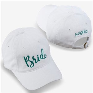 Bridal Party Embroidered White Baseball Cap - 20446-W