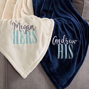 His or Hers Personalized 50x60 Fleece Blanket - 20608