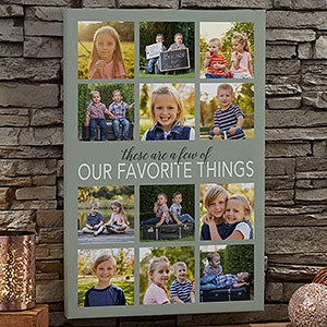 My Favorite Things Personalized Canvas Print- 16