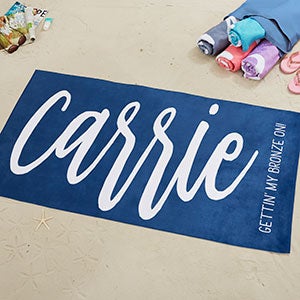 Scripty Style Personalized 30x60 Beach Towel - 20846