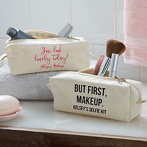 Write Your Own Personalized Canvas Cosmetic Case - 20929