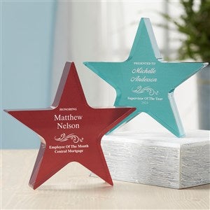 Reflections of Excellence Personalized Colored Star Award - 20958