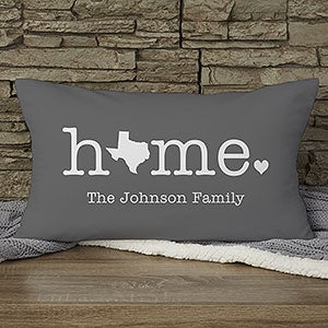 Home State Personalized Lumbar Throw Pillow - 21527-LB