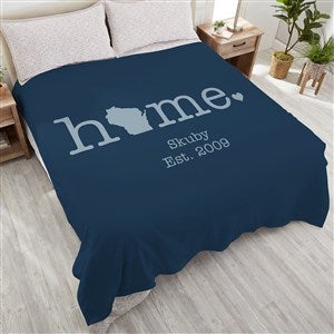 Home State Personalized 90x90 Plush Queen Fleece Blanket - 21528-QU