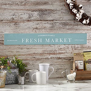 Family Market Personalized Wooden Sign - 21539