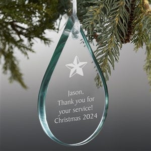 Create Your Own Personalized Teardrop Premium Glass Ornament - 21670-P