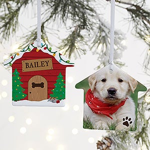 2 Sided Good Dog! Personalized House Photo Ornament - 21698-2