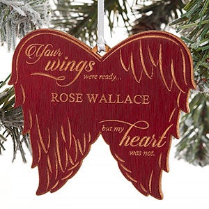 Your Wings Were Ready Personalized Memorial Ornament- Red Maple - 21721-R
