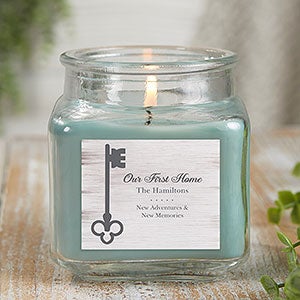 Key To Our Home Personalized 10 oz. Eucalyptus Candle Jar - 21922-10ES