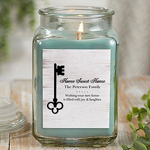 Key To Our Home Personalized 18 oz. Eucalyptus Mint  Candle Jar - 21922-18ES