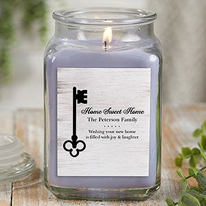 Key To Our Home Personalized 18 oz. Lilac Candle Jar - 21922-18LM
