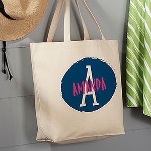 Yours Truly Personalized Canvas Beach Bag- 20