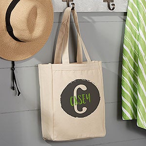 Yours Truly Personalized Canvas Beach Bag- 14