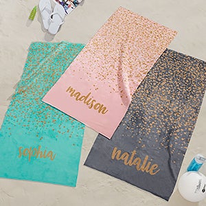 Sparkling Name Personalized 30x60 Beach Towel - 22793