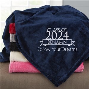 Graduation Personalized 50x60 Navy Fleece Blanket - 23202-SN