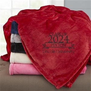 Graduation Personalized 60x80 Red Fleece Blanket - 23202-LR