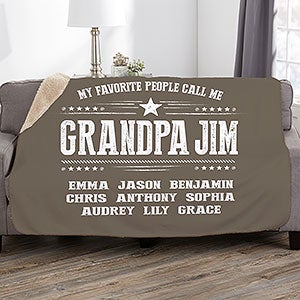 My Favorite People Call Me Personalized 60x80 Sherpa Blanket - 23253-SL