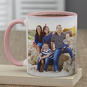 Family Photo Personalized Pink Coffee Mug - 23319-P