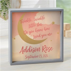 Beyond The Moon Personalized Grey LED Light Shadow Box- 10