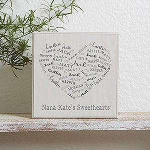 Farmhouse Heart Personalized Shelf Block - 23601