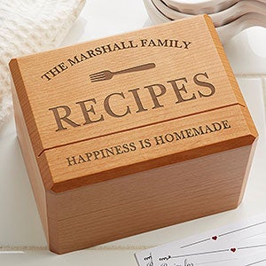 Family Market Personalized Recipe Box - 23812