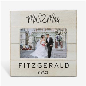 Infinite Love Personalized Wedding Shiplap Picture Frame- 4x6 Horizontal - 24003