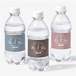 Stamped Elegance Personalized Water Bottle Labels - 24142