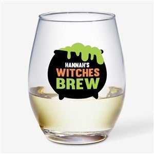 Let's Get Smashed Halloween Personalized Stemless Wine Glass - 24172-S