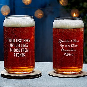 Write Your Own Engraved 16oz. Beer Can Glass - 24174-B