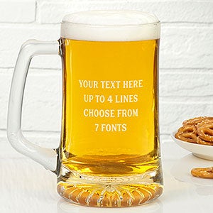Write Your Own Engraved 25 oz. Beer Mug Glass - 24174-M