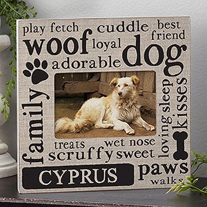 Happy Dog Personalized Box Picture Frame-Horizontal - 24231-H