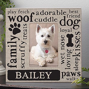 Happy Dog Personalized Box Picture Frame-Vertical - 24231-V
