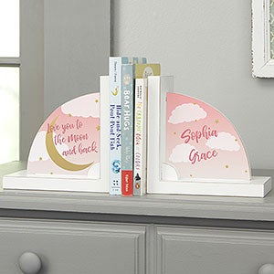 Beyond The Moon Personalized Bookends - 24277