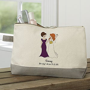 philoSophie's® Bridal Party Personalized Grey Makeup Bag - 24315-G