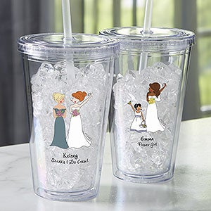 philoSophie's® Bridal Party Personalized 17 oz. Acrylic Insulated Tumbler - 24317