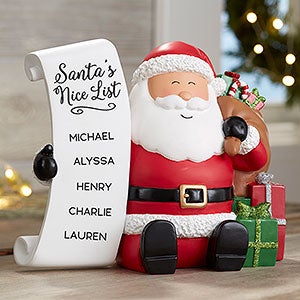 Santa's Nice List Personalized 3-D Resin Shelf Sitter - 24389