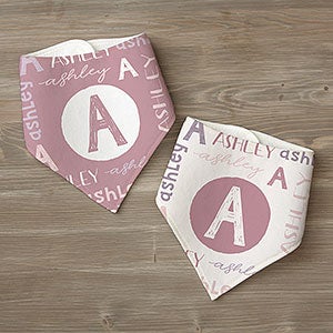 Youthful Name For Her Personalized Bandana Bibs- Set of 2 - 24490-BB