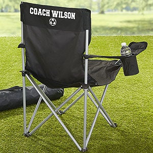 Sports Fan Personalized Black Camping Chair - 24499