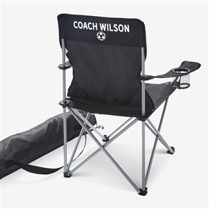 Sports Fan Personalized Black Camping Chair - 24499