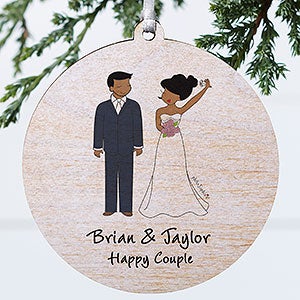 Wedding Couple philoSophie's® Personalized Ornament-3.75