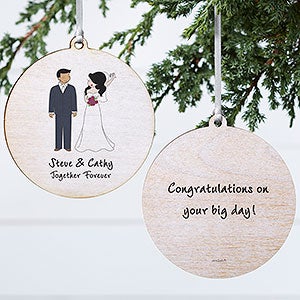 Wedding Couple philoSophie's® Personalized Ornament- 3.75