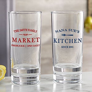 Family Market Personalized 15 oz. Tall Drinking Glass - 24731-T