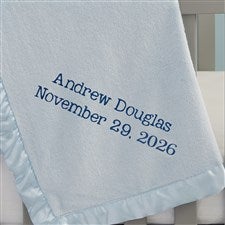 Write Your Own Embroidered Blue Baby Blanket - 24795-B